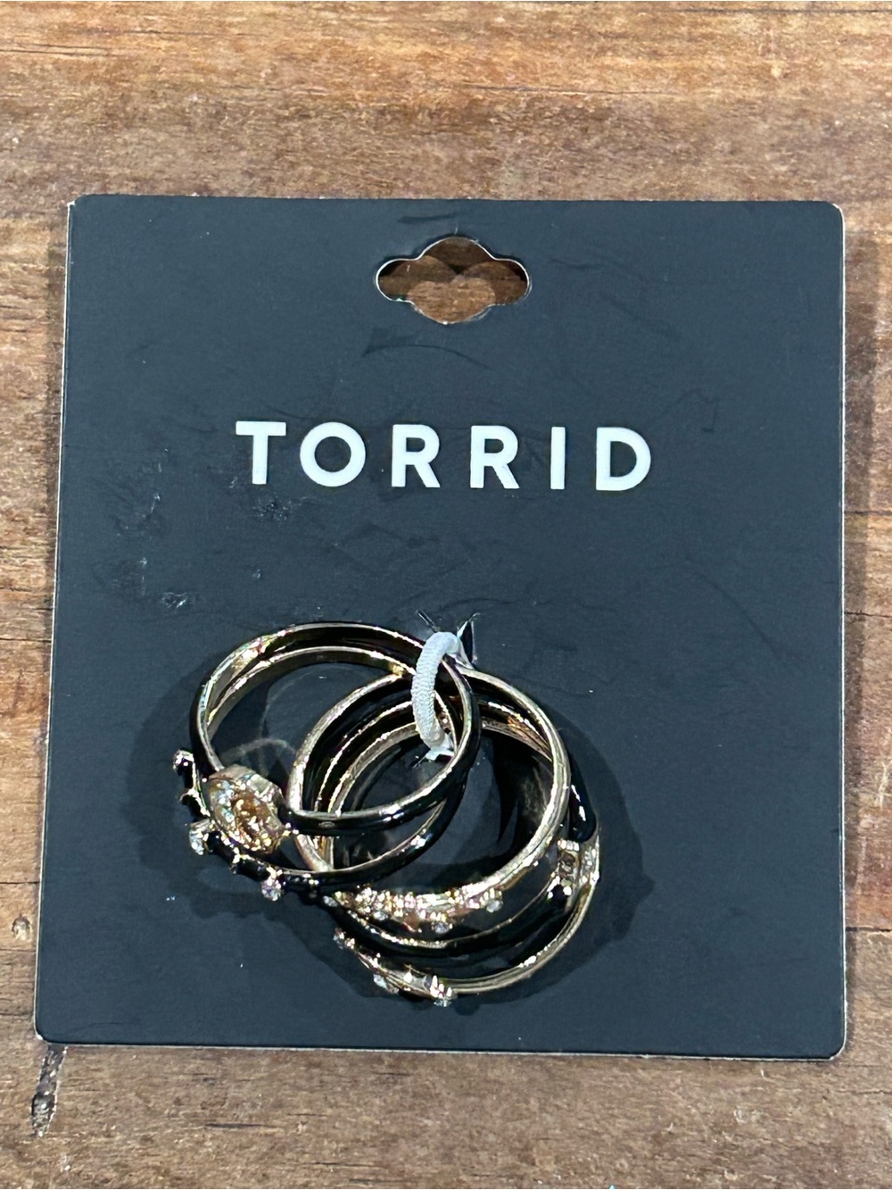 NWT Torrid Celestial Gold/Black Ring Set